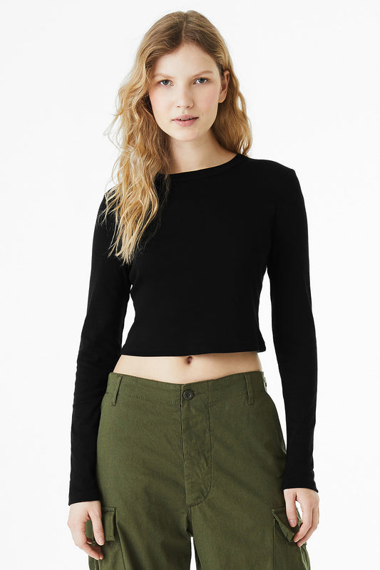 Women's Micro Rib Long Sleeve Baby Tee Bella+Canvas 1501