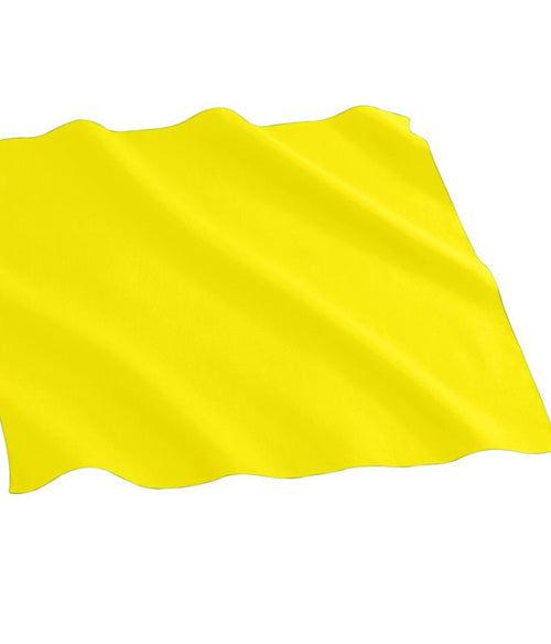 Bright yellow Augusta Cotton Bandana, soft and versatile headwear for stylish outfits.