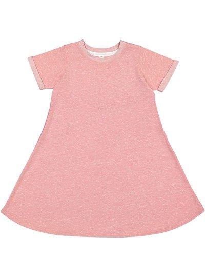 Girls Melange French Terry Dress LAT 2679