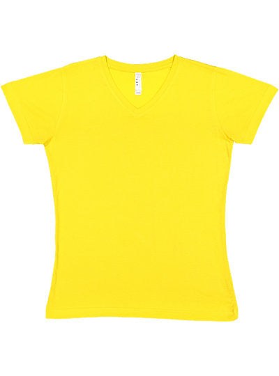 Women's V-neck Fine Jersey Tee LAT 3507 X-SMALL, SMALL, MEDIUM, & LARGE