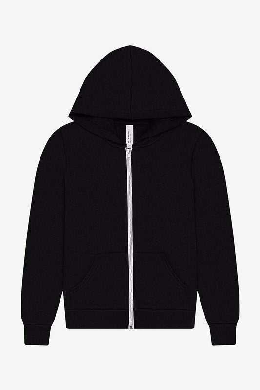 Youth Fleece Sponge Full-Zip Hoodie Bella+Canvas 3739Y