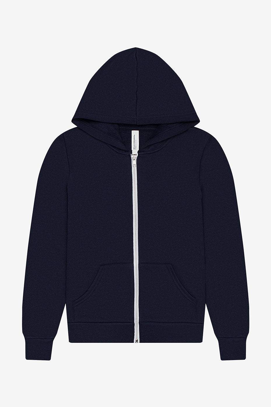 Youth Fleece Sponge Full-Zip Hoodie Bella+Canvas 3739Y