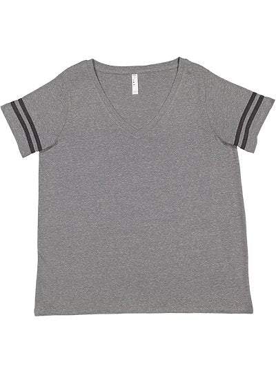 Women's Curvy Football Tee LAT 3837