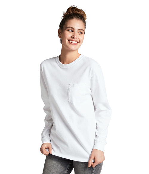 Comfort Colors Heavyweight Adult Long Sleeve Pocket T-Shirt 4410 SMALL - LARGE