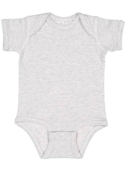 Infant Fine Jersey Bodysuit Rabbit Skins 4424 APPLE TO CHARCOAL
