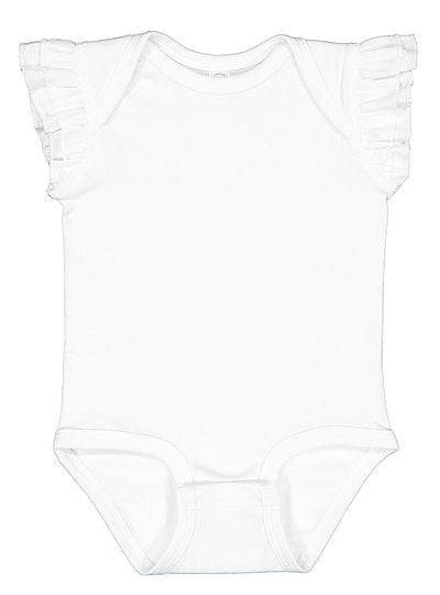 Infant Flutter Sleeve Bodysuit Rabbit Skins 4439