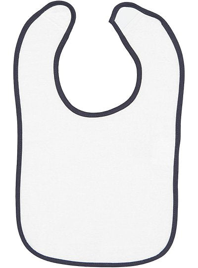 Infant Contrast Trim Terry Bib  Rabbit Skins  1003