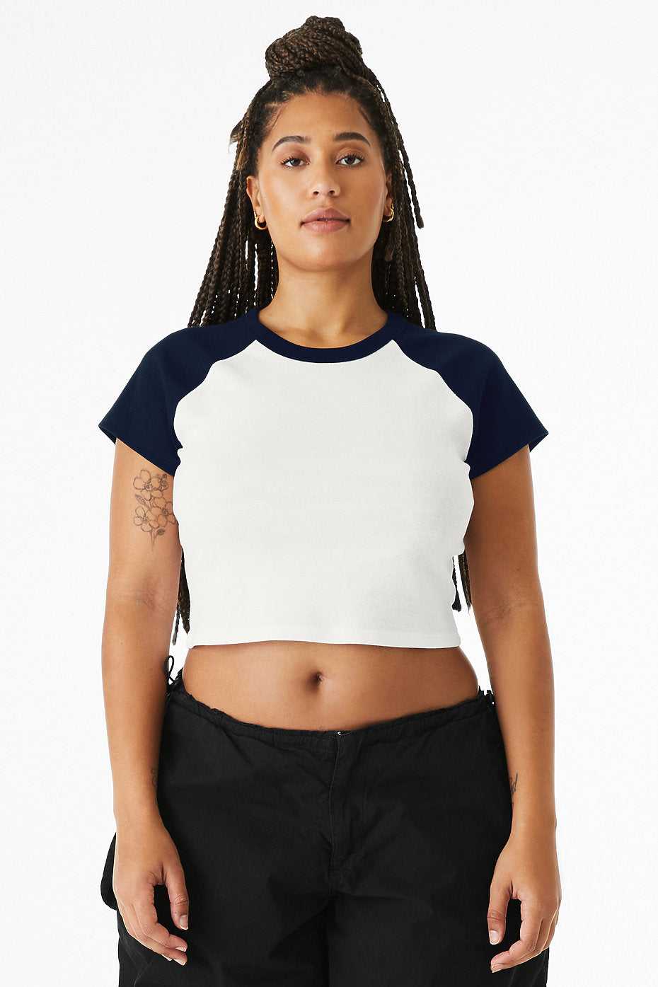 Women's Micro Rib Raglan Baby Tee Bella+Canvas 1201