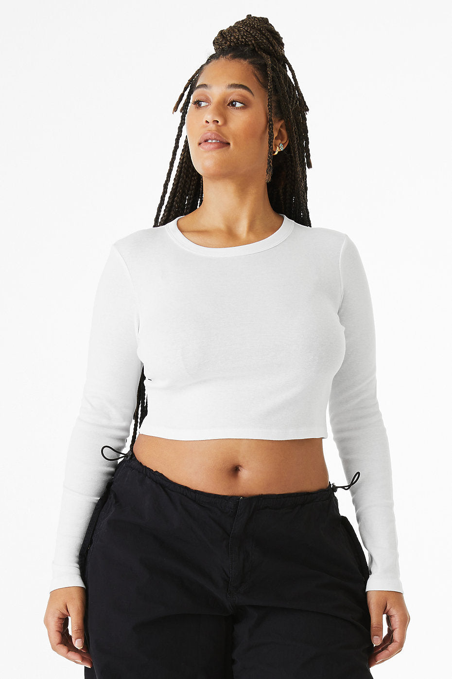 Women's Micro Rib Long Sleeve Baby Tee Bella+Canvas  1501