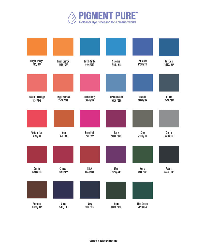 Comfort Colors Color Cards