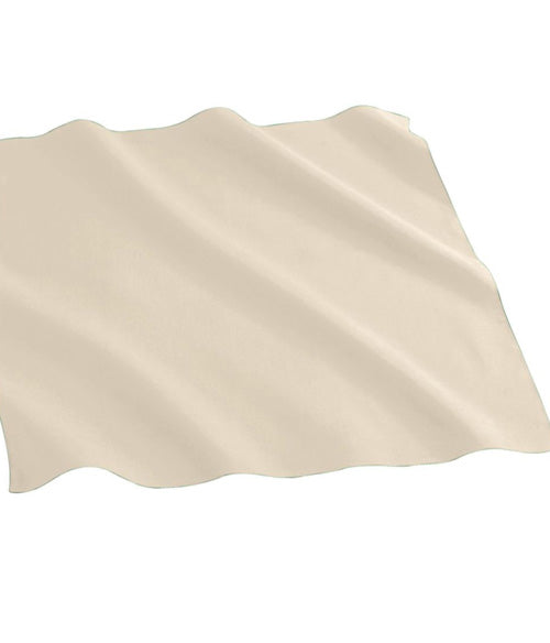 Augusta Cotton Bandana in a soft beige, showcasing a smooth texture and neat edges for stylish versatility.