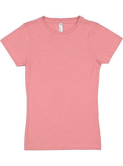 Girls Fine Jersey Tee  LAT  2616  YOUTH LARGE & X-LARGE