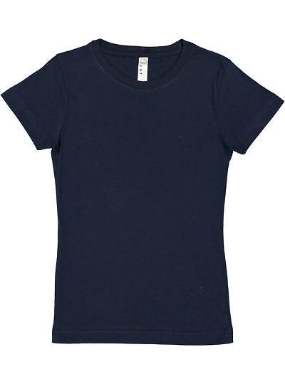 Girls Fine Jersey Tee  LAT  2616  YOUTH LARGE & X-LARGE