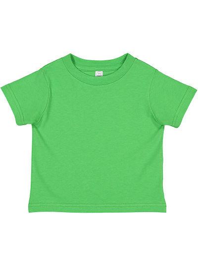 Toddler fine jersey tee in bright green made of soft combed ringspun cotton