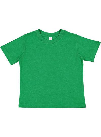 Toddler fine jersey tee in vintage green, soft 100% combed ringspun cotton, durable and comfortable for playtime