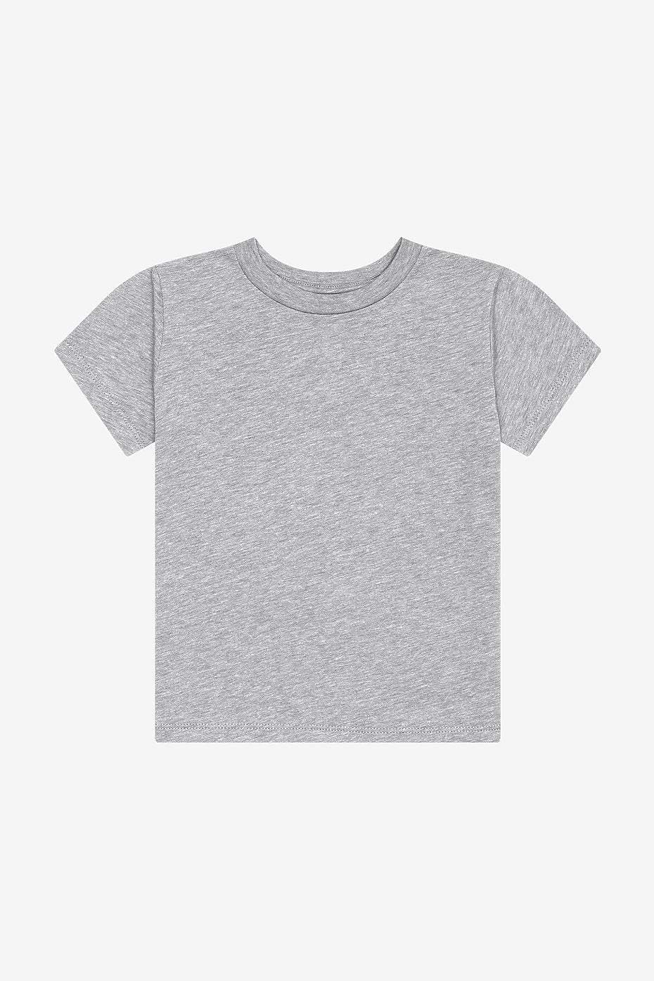 Toddler Triblend Short Sleeve Tee in gray with crew neck and side seams