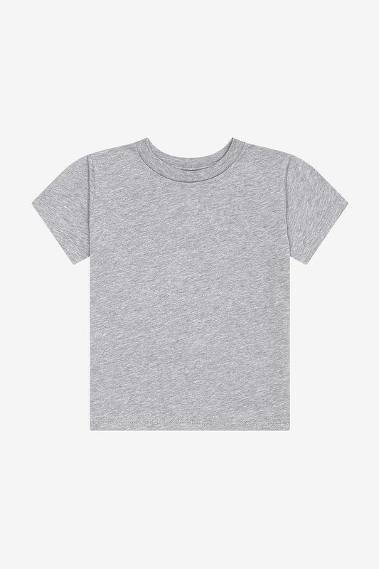 Toddler Triblend Short Sleeve Tee in gray with crew neck and side seams
