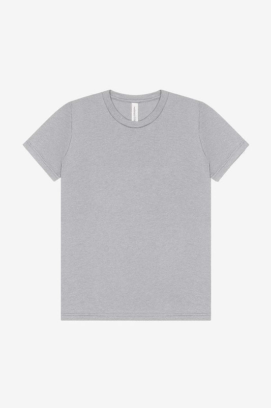 Youth Triblend Short Sleeve Tee in grey with crew neck and soft tri-blend fabric