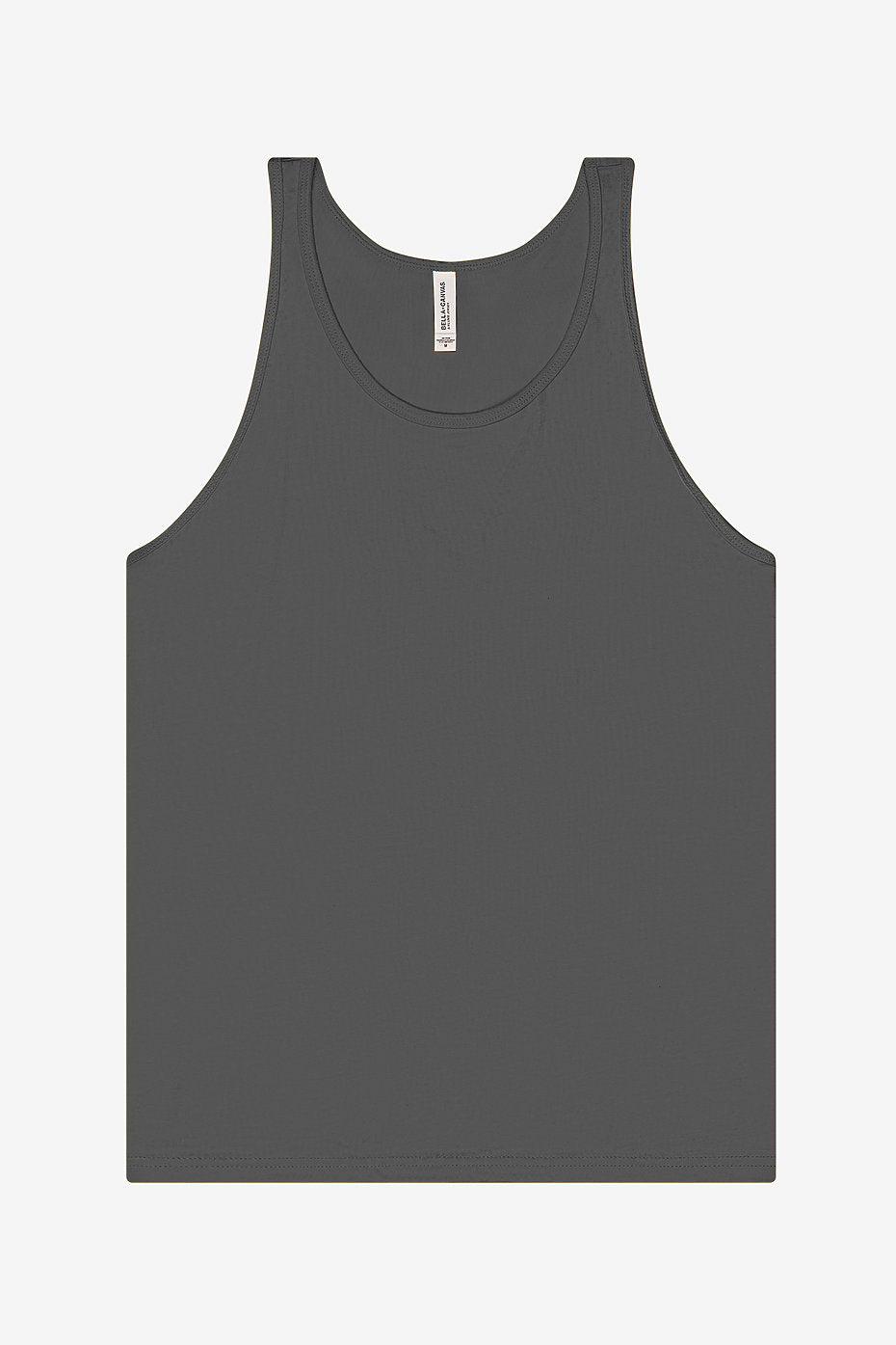 Unisex Jersey Tank Bella+Canvas 3480 in dark gray with rounded neck and modern fit