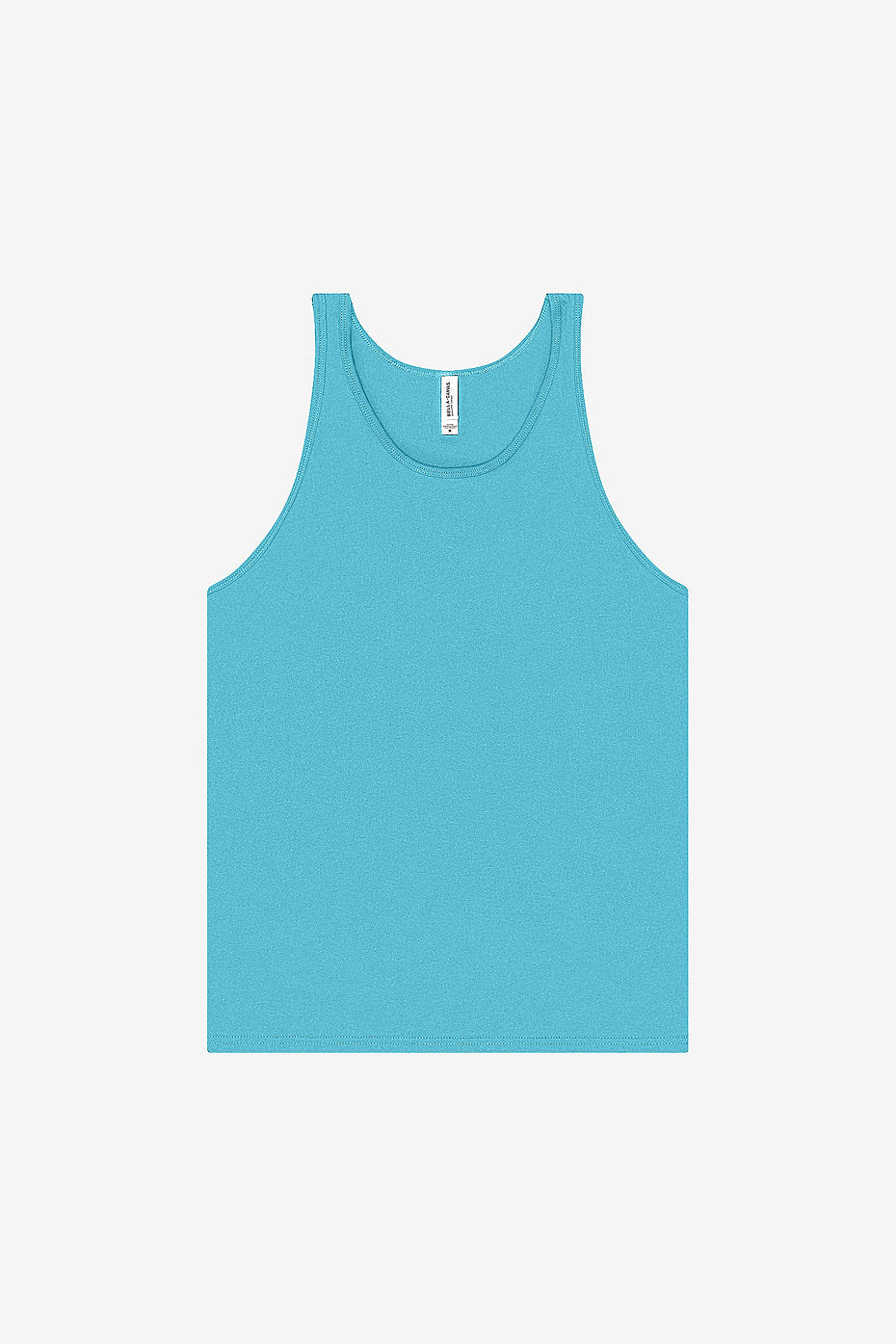 Unisex Triblend Tank in light blue with modern fit and soft tri-blend fabric
