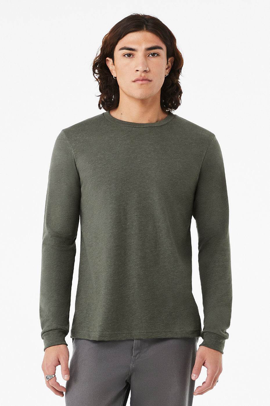 Unisex Heather CVC Long Sleeve Tee  Bella+Canvas  3501CVC LARGE, X-LARGE, & XX-LARGE