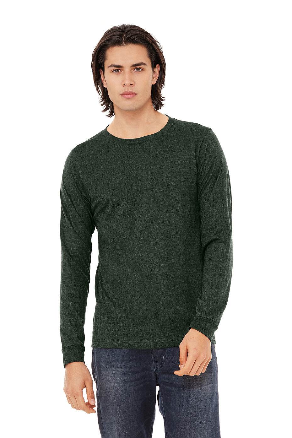 Unisex Heather CVC Long Sleeve Tee  Bella+Canvas  3501CVC LARGE, X-LARGE, & XX-LARGE
