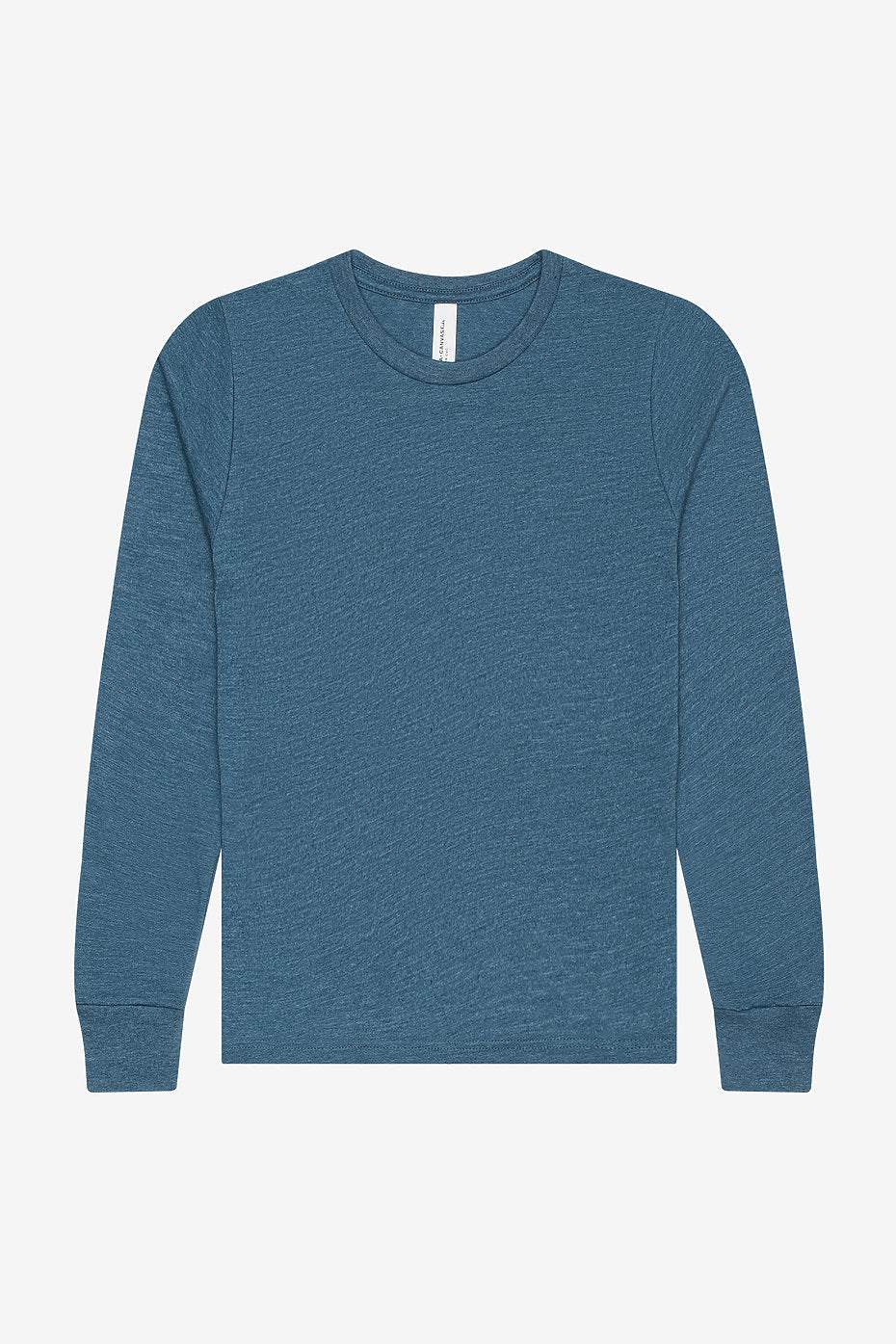 Youth Heather CVC Long Sleeve Tee  Bella+Canvas  3501YCVC