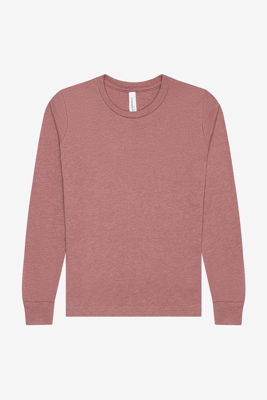 Youth Heather CVC Long Sleeve Tee  Bella+Canvas  3501YCVC