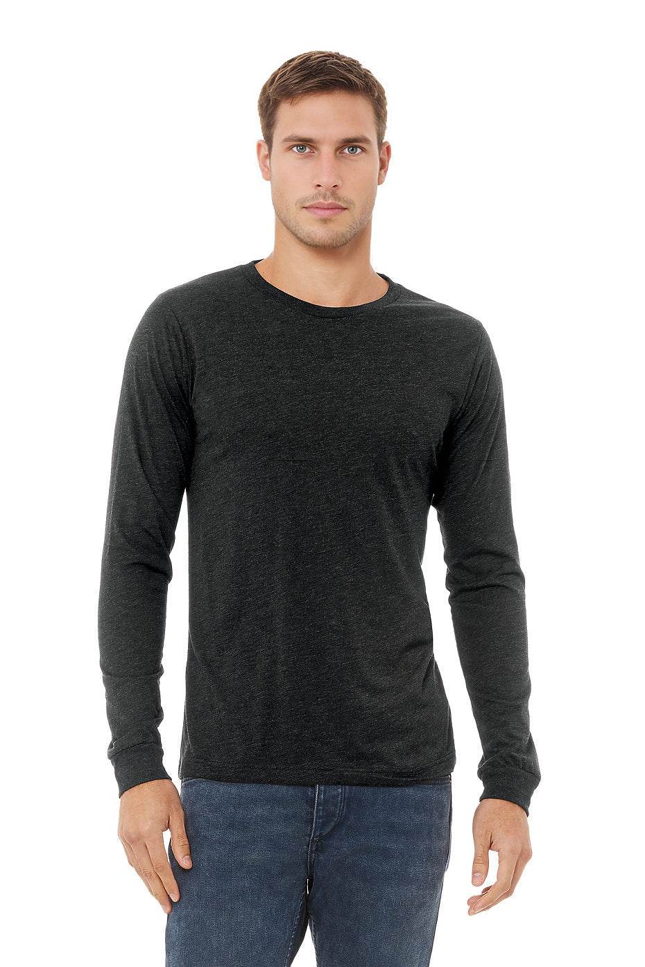 Unisex Triblend Long Sleeve Tee  Bella+Canvas  3513  X-LARGE, XX-LARGE, & XXX-LARGE