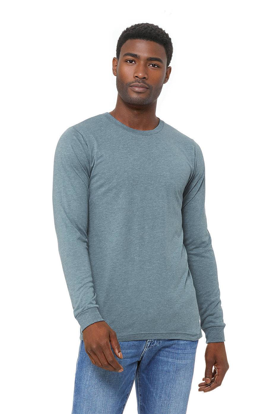 Unisex Triblend Long Sleeve Tee  Bella+Canvas  3513  X-LARGE, XX-LARGE, & XXX-LARGE