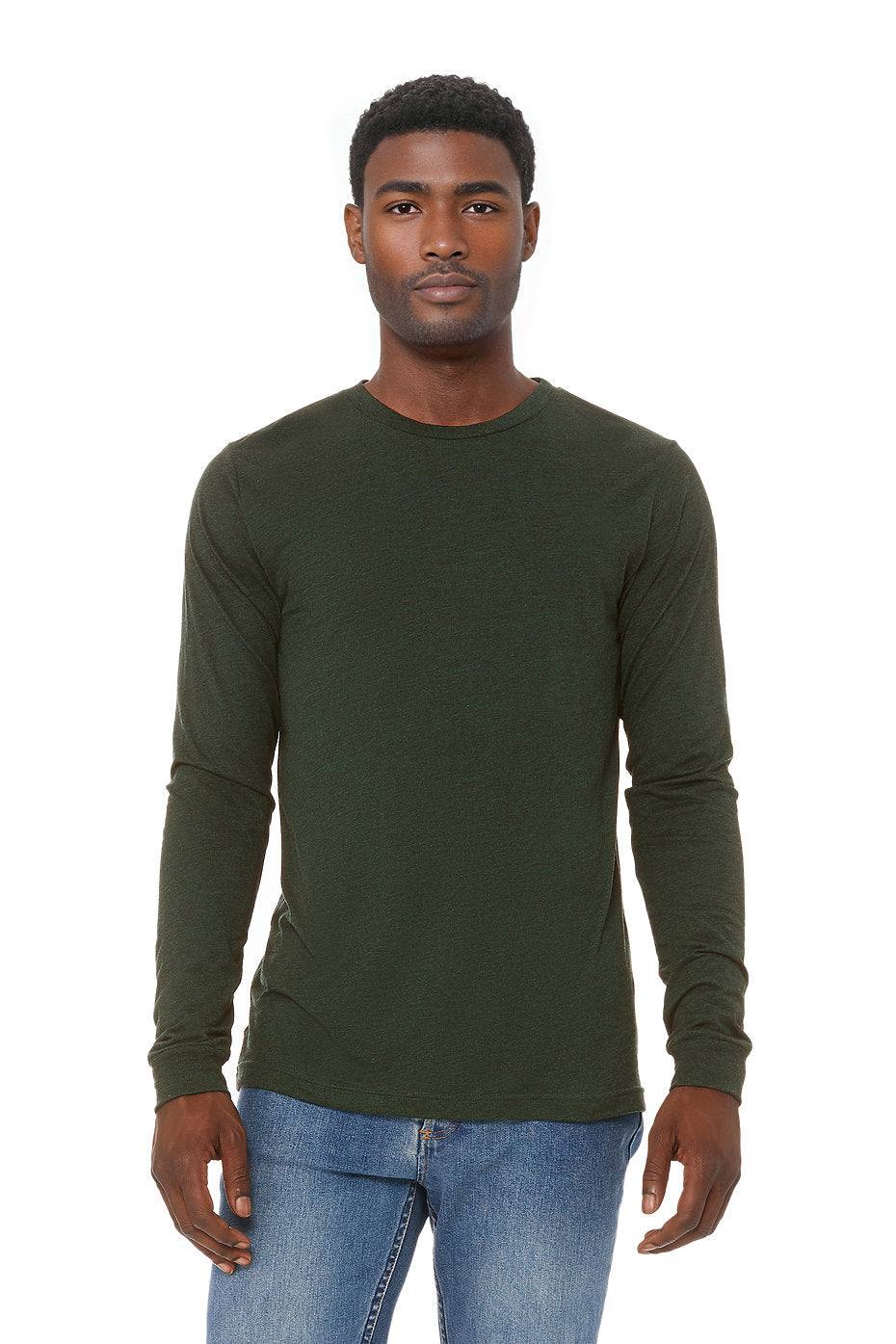 Unisex Triblend Long Sleeve Tee  Bella+Canvas  3513  X-LARGE, XX-LARGE, & XXX-LARGE