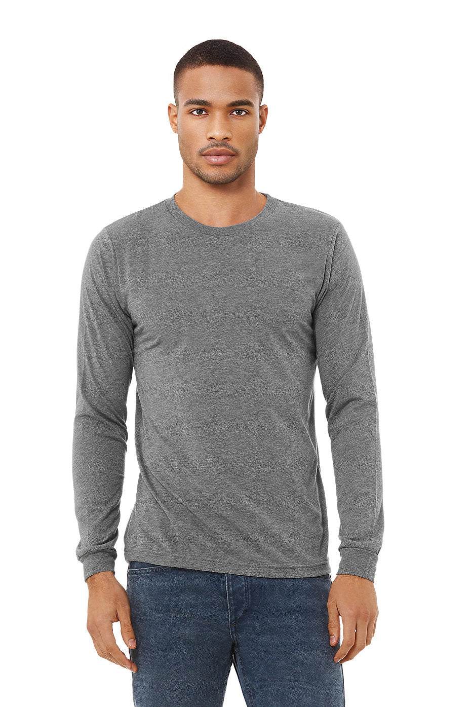Unisex Triblend Long Sleeve Tee  Bella+Canvas  3513  X-LARGE, XX-LARGE, & XXX-LARGE