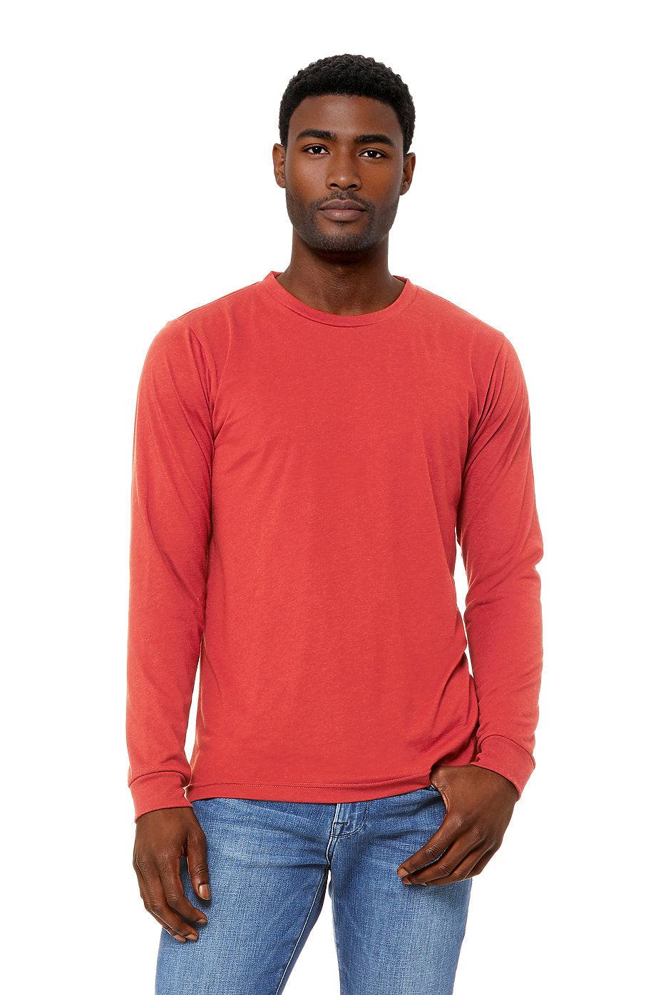 Unisex Triblend Long Sleeve Tee  Bella+Canvas  3513  X-LARGE, XX-LARGE, & XXX-LARGE