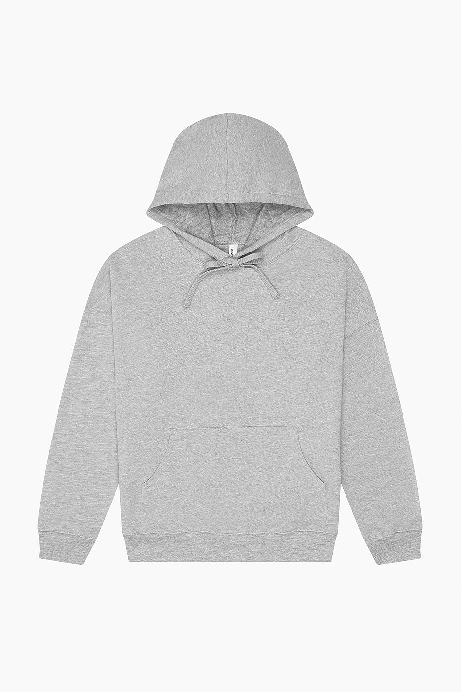 Unisex sponge fleece pullover hoodie with kangaroo pocket and ribbed cuffs in grey