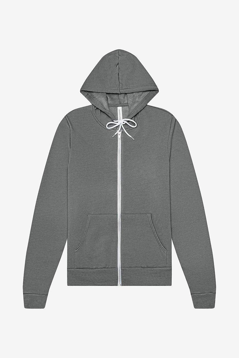 Unisex Sponge Fleece Full-Zip Hoodie  Bella+Canvas  3739  MEDIUM & LARGE