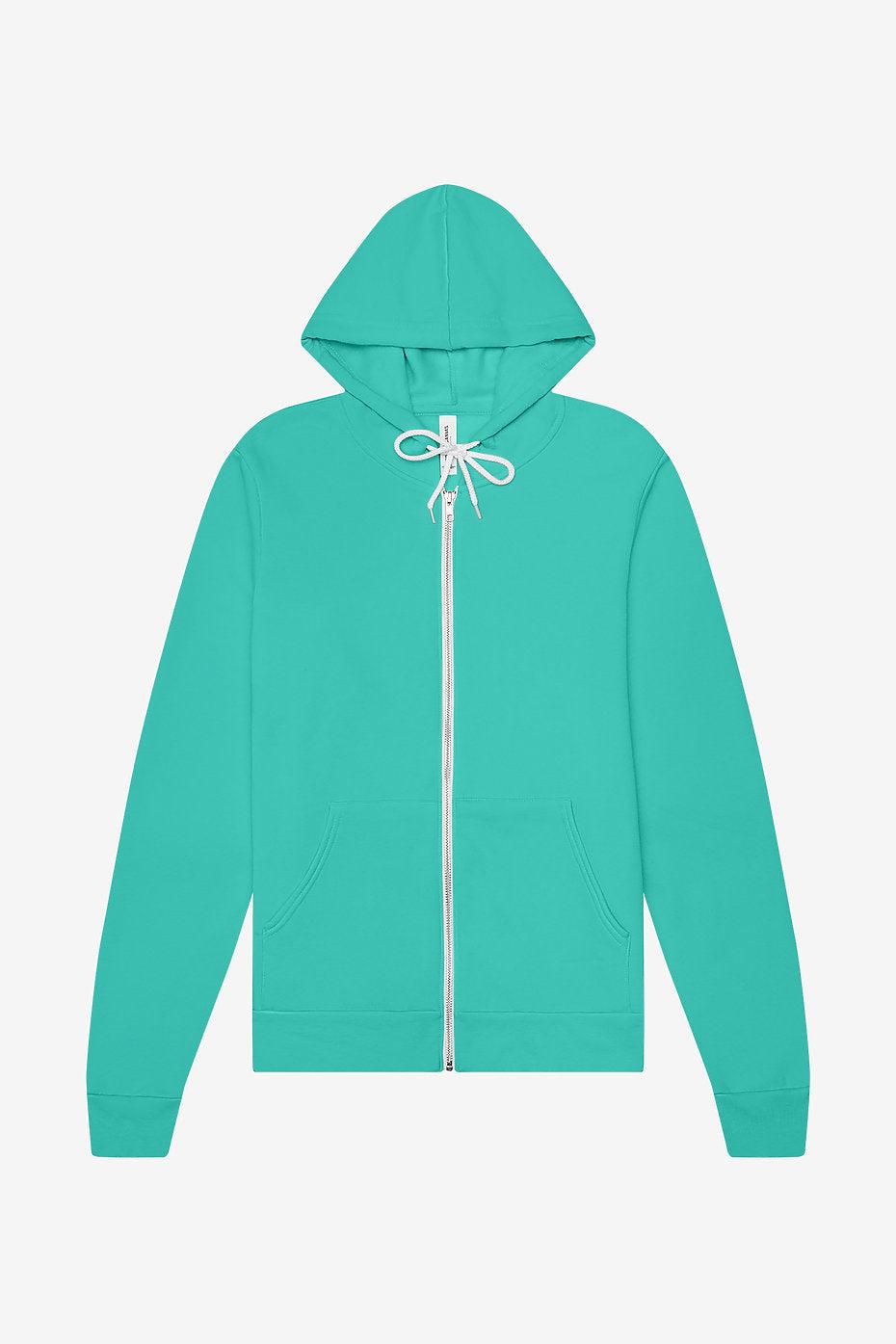 Unisex Sponge Fleece Full-Zip Hoodie  Bella+Canvas  3739  MEDIUM & LARGE