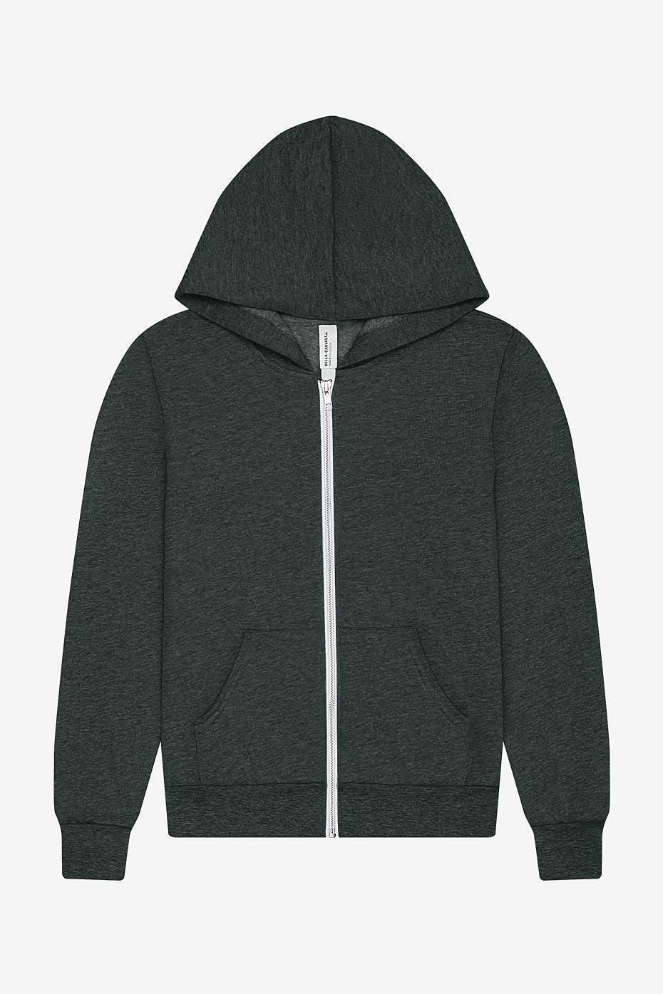 Youth Fleece Sponge Full-Zip Hoodie  Bella+Canvas  3739Y