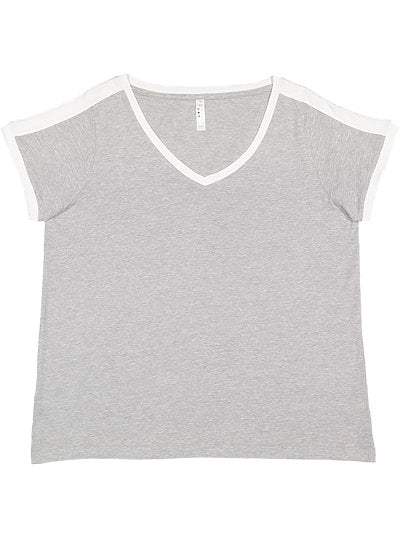 Women's Curvy Retro Ringer Tee  LAT  3832