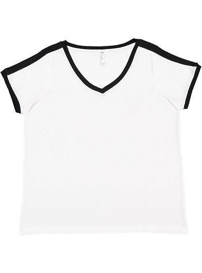 Women's Curvy Retro Ringer Tee  LAT  3832