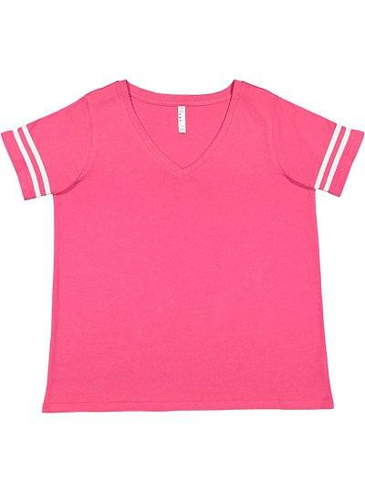 Women's Curvy Football Tee  LAT  3837