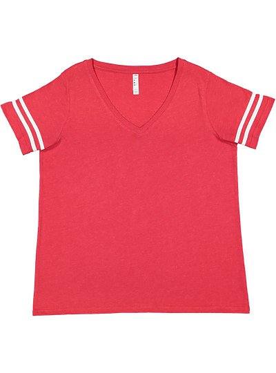 Women's Curvy Football Tee  LAT  3837