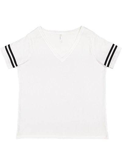 Women's Curvy Football Tee  LAT  3837