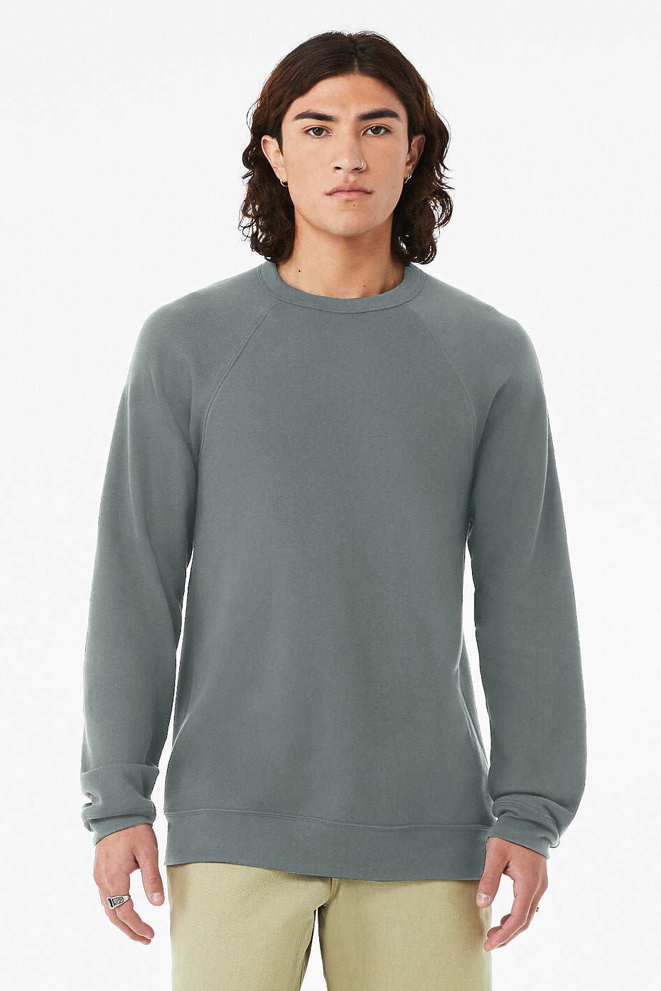 Unisex Sponge Fleece Raglan Sweatshirt Bella+Canvas 3901  LARGE & X-LARGE