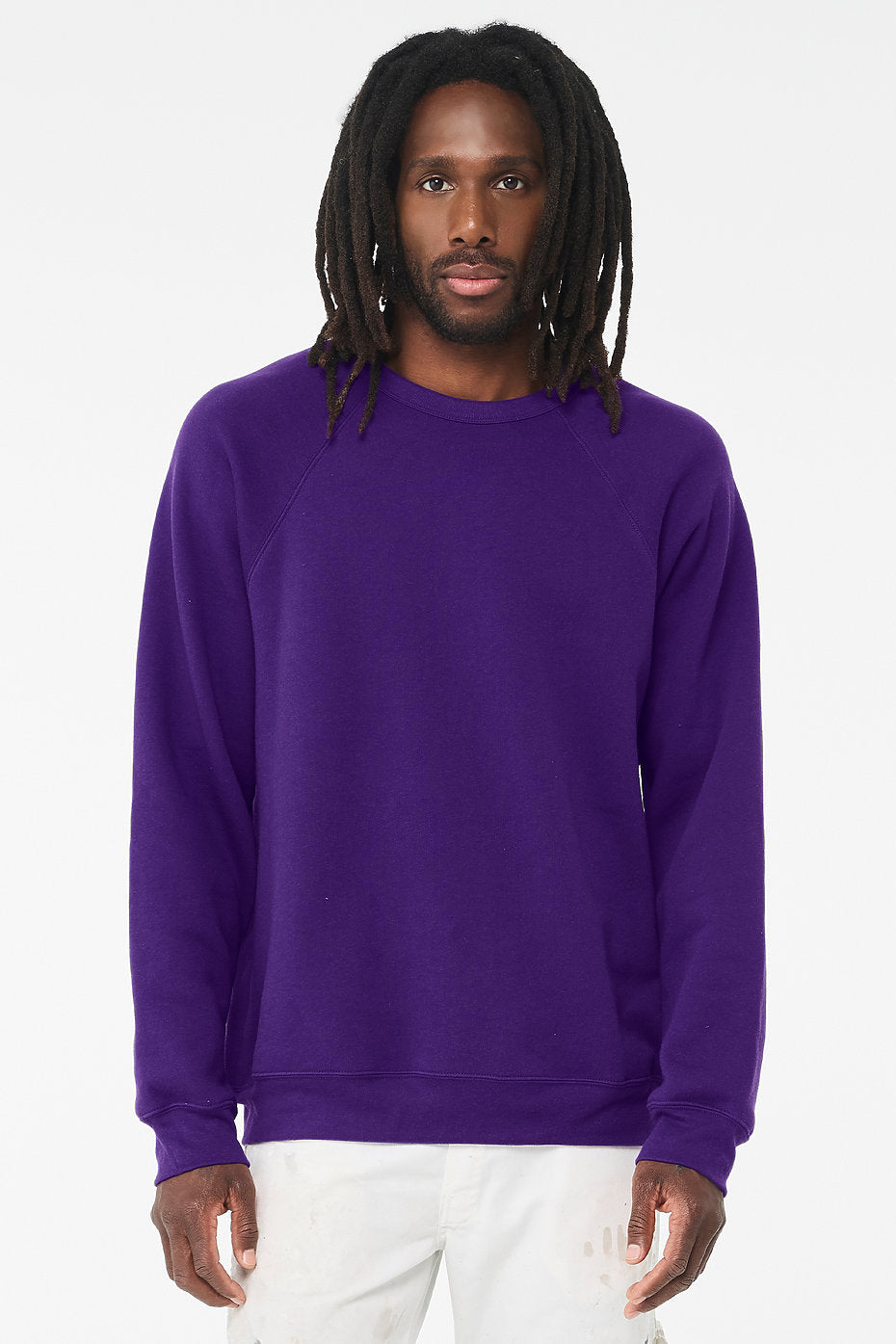 Unisex Sponge Fleece Raglan Sweatshirt Bella+Canvas 3901  LARGE & X-LARGE