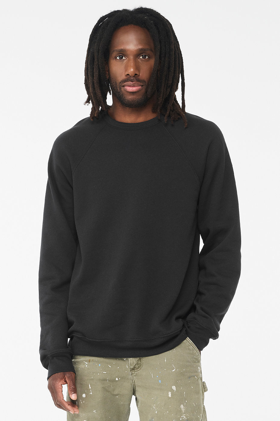 Unisex Sponge Fleece Raglan Sweatshirt Bella+Canvas 3901  LARGE & X-LARGE