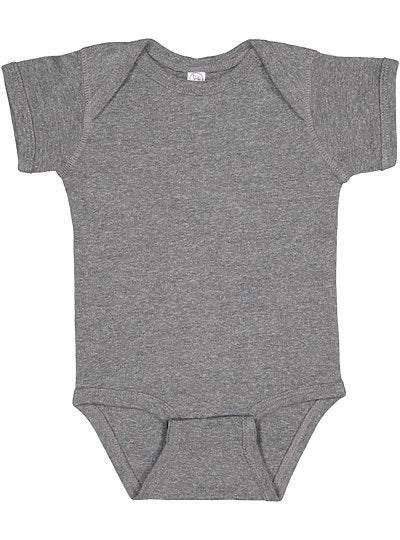 infant Baby Rib Bobysuit  Rabbit Skins  4400 (CONT'D)  GRANITE HEATHER TO NATURAL HEATHER
