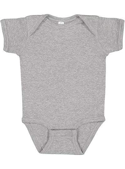 infant Baby Rib Bobysuit  Rabbit Skins  4400 (CONT'D)  GRANITE HEATHER TO NATURAL HEATHER