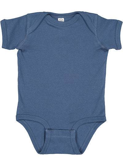 infant Baby Rib Bobysuit  Rabbit Skins  4400 (CONT'D)  GRANITE HEATHER TO NATURAL HEATHER