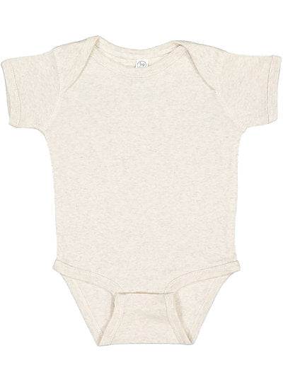 infant Baby Rib Bobysuit  Rabbit Skins  4400 (CONT'D)  GRANITE HEATHER TO NATURAL HEATHER