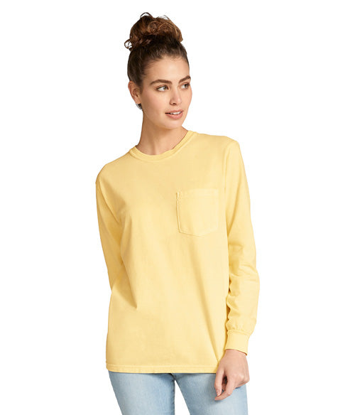 Comfort Colors Heavyweight Adult Long Sleeve Pocket T-Shirt  4410  SMALL - LARGE